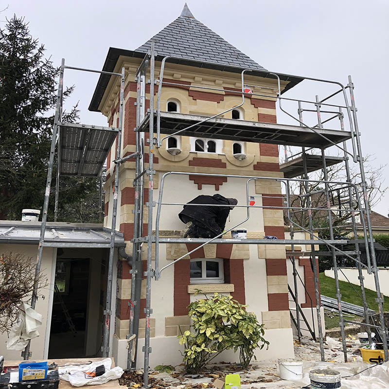 bâtiment pendant les travaux