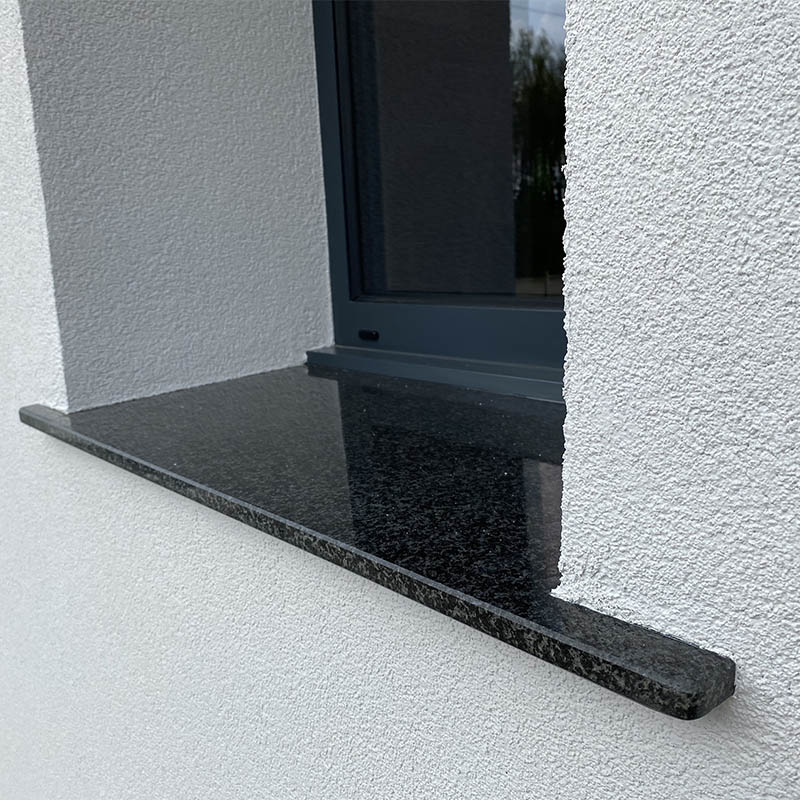 appui de fenêtre en pierre de granit noir